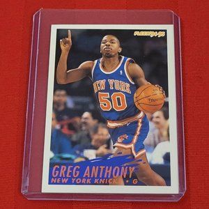 1994 FLEER, GREG ANTHONY BASKETBALL CARD, NEAR MINT!!!